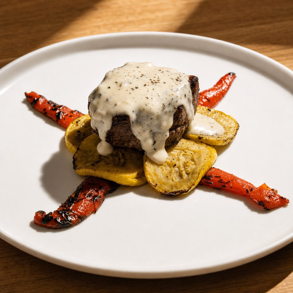 Filet Mignon a la Gorgonzola.