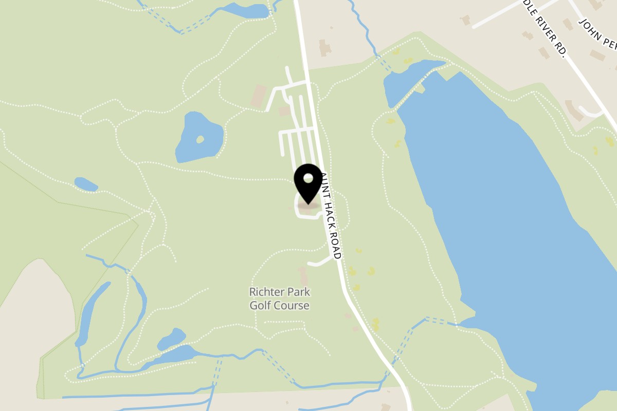 Map showing the location of Cafe on the Green on 100 Aunt Hack Rd in Danbury